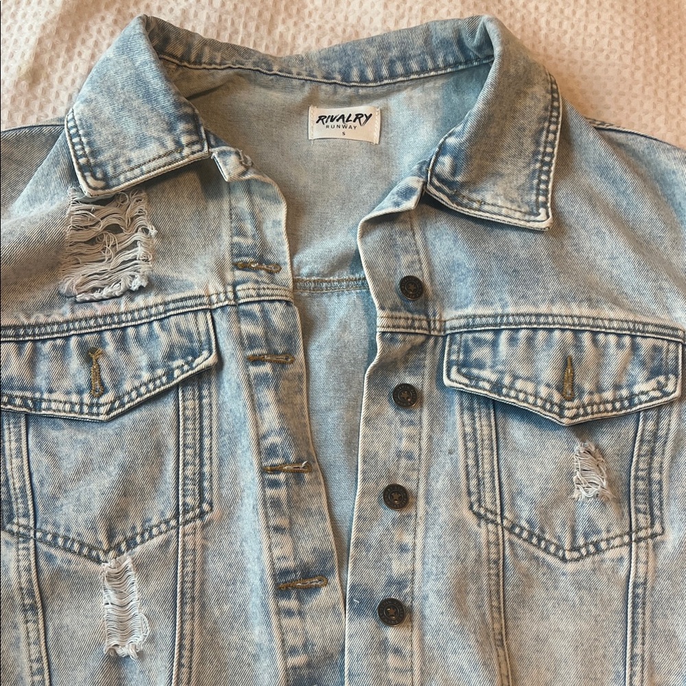 Rivalry Threads Light Blue Jean Jacket - image 1